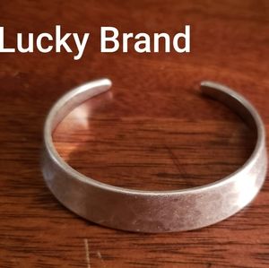 NWOT Lucky Brand Silver Adjustable Bangle Bracelet